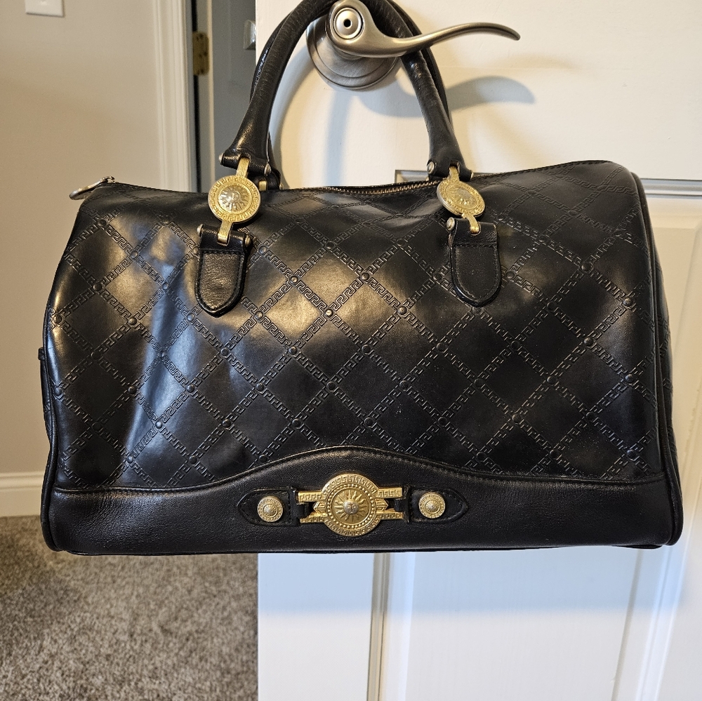 Vintage Versace Sunburst Leather Boston bag FINAL $ FIRM